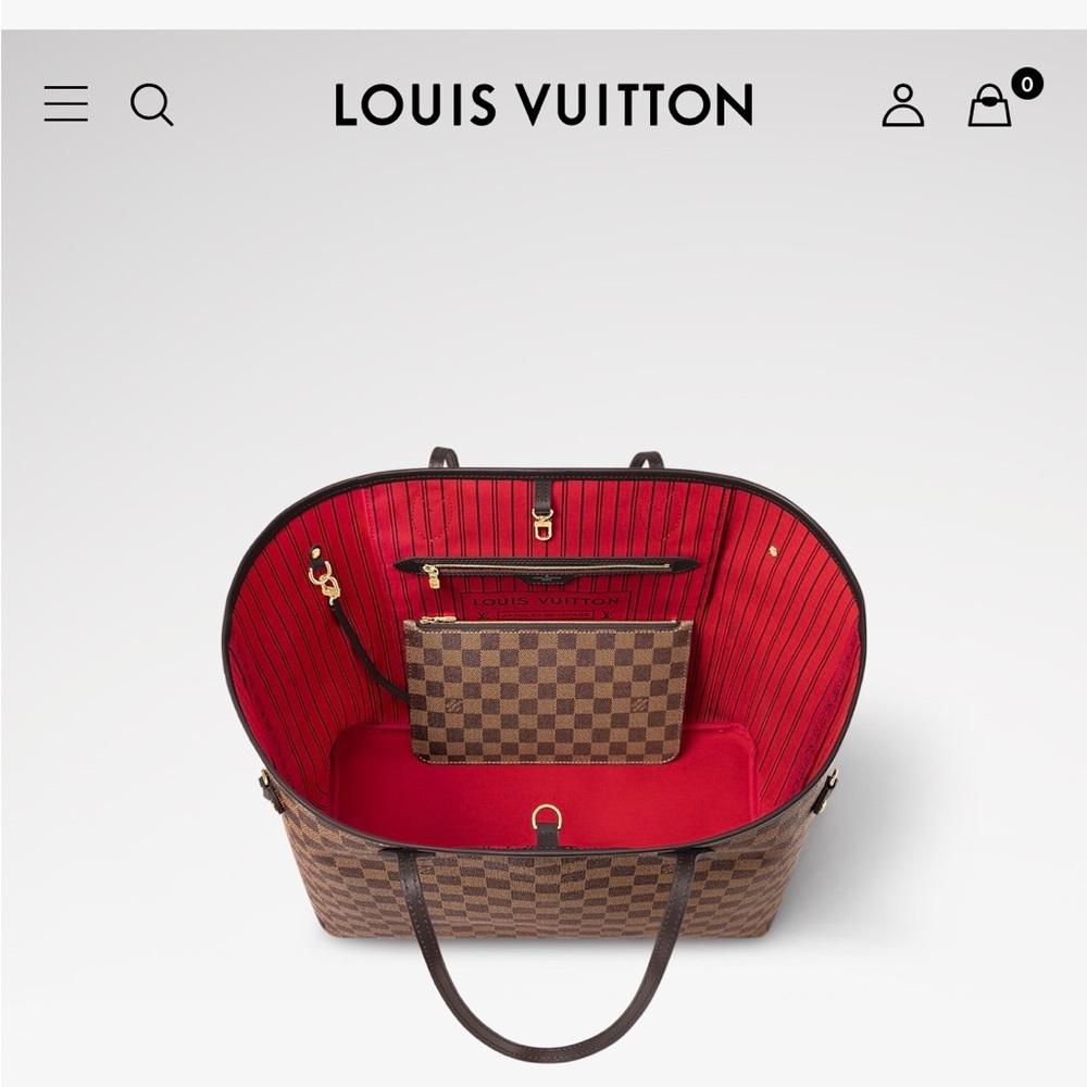Louis Vuitton Neverfull GM in Brown Checkered Pattern - Picture 2 of 10